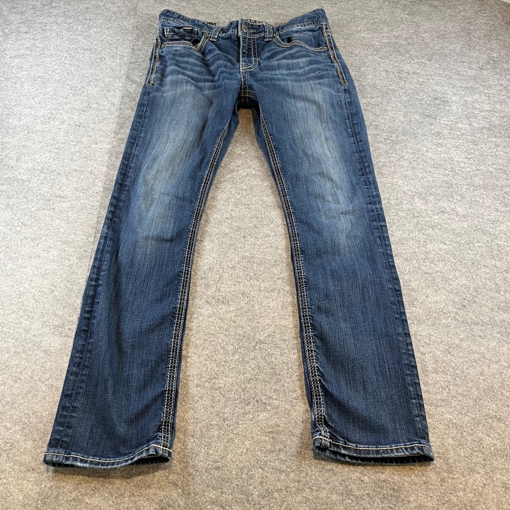 Buckle Black Womens 3 Straight Medium Wash Denim‎ Jeans 30x30 Y2K Western Boho